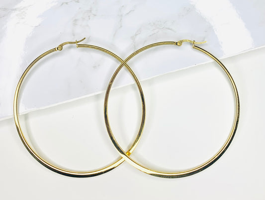 Flat Hoop Earrings