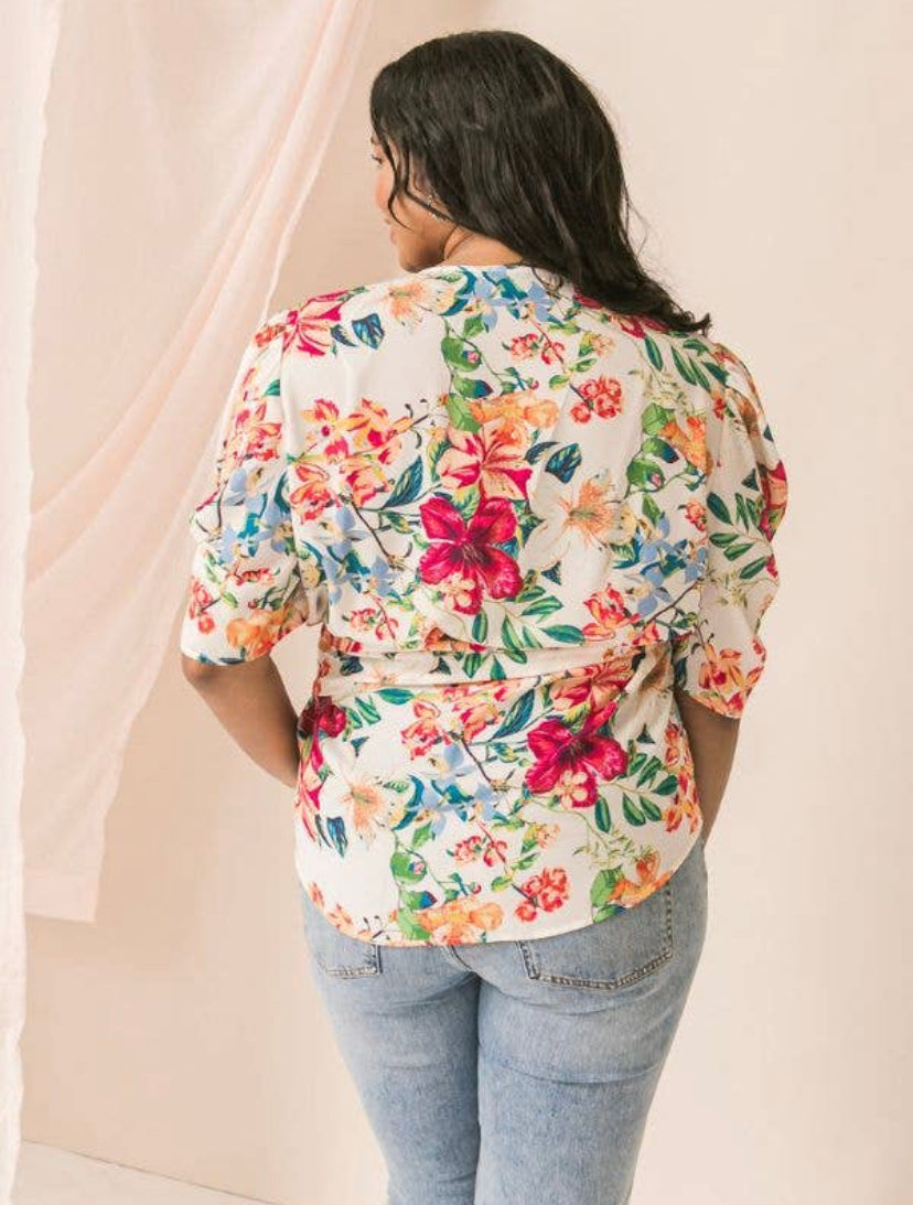 Angie Printed Plus Size Top