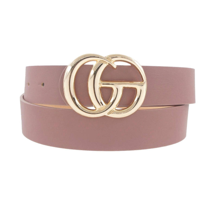 CG Buckle Belt - Mauve